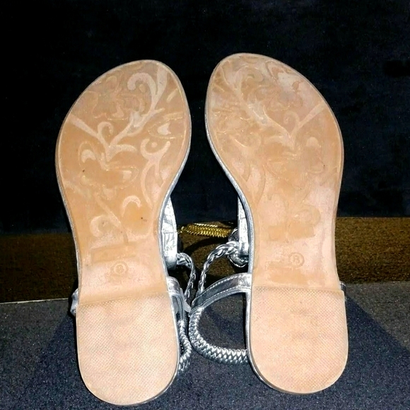 Silver Rhinestone Sandals - Picture 5 of 5